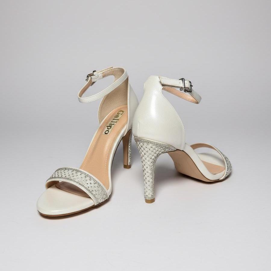 Pearl Crystal Embroidered Bridal Shoes, Ivory Wedding Shoes, Open Toe Bride Heels