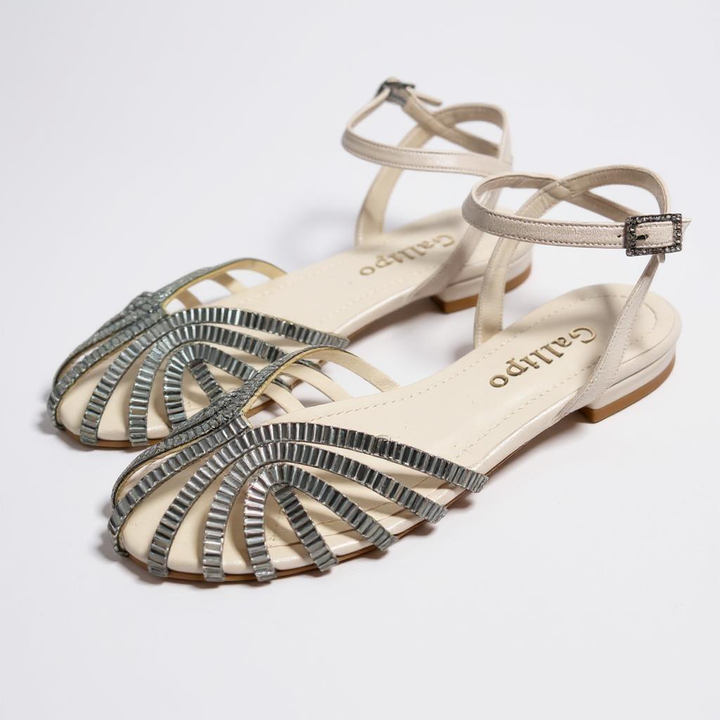 Handmade Pearl Mirror Bridal Sandals, Low Heel Wedding Shoes